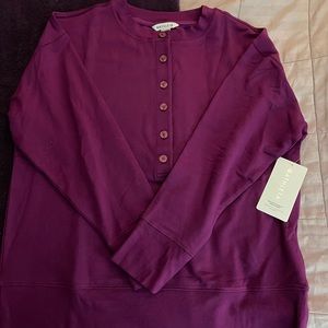 NWT Athleta balance Henley sweatshirt.